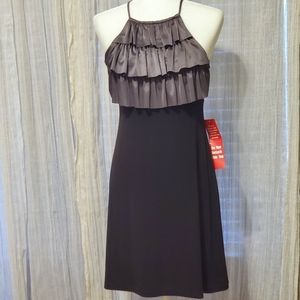 Black and dark gray (pewter) ruffle dress,…